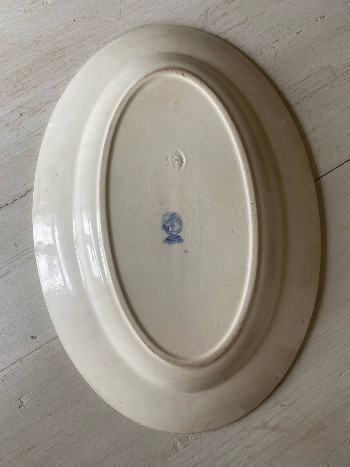 Longwy earthenware oval dish