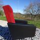 Fauteuils vintage rouge et noir, les 2