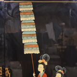 Vintage Chinese pagoda cabinet traditional scene (bohemian)