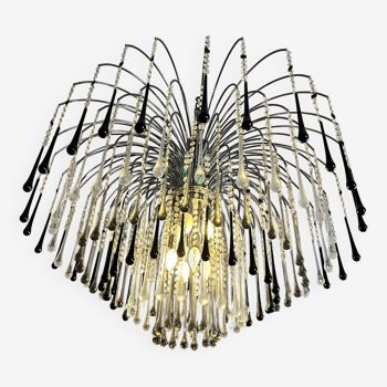 Murano crystal chandelier. Handmade by glass craftsman. Signoretti House.
