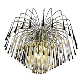 Murano crystal chandelier. Handmade by glass craftsman. Signoretti House.