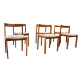 Set of six elegant Italian dining chairs