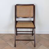 Vintage caned folding chair