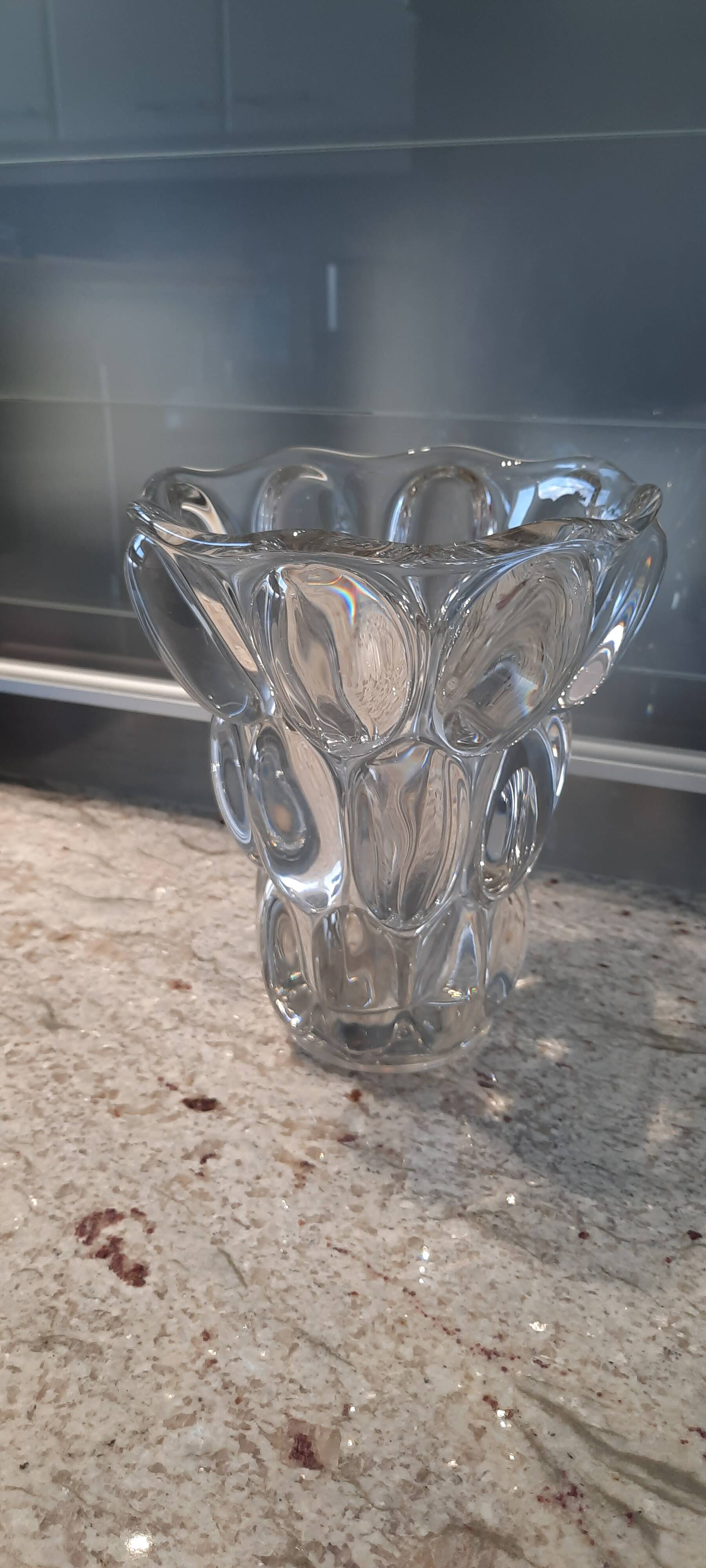 Vintage P. D'Avesn Crystal Vase