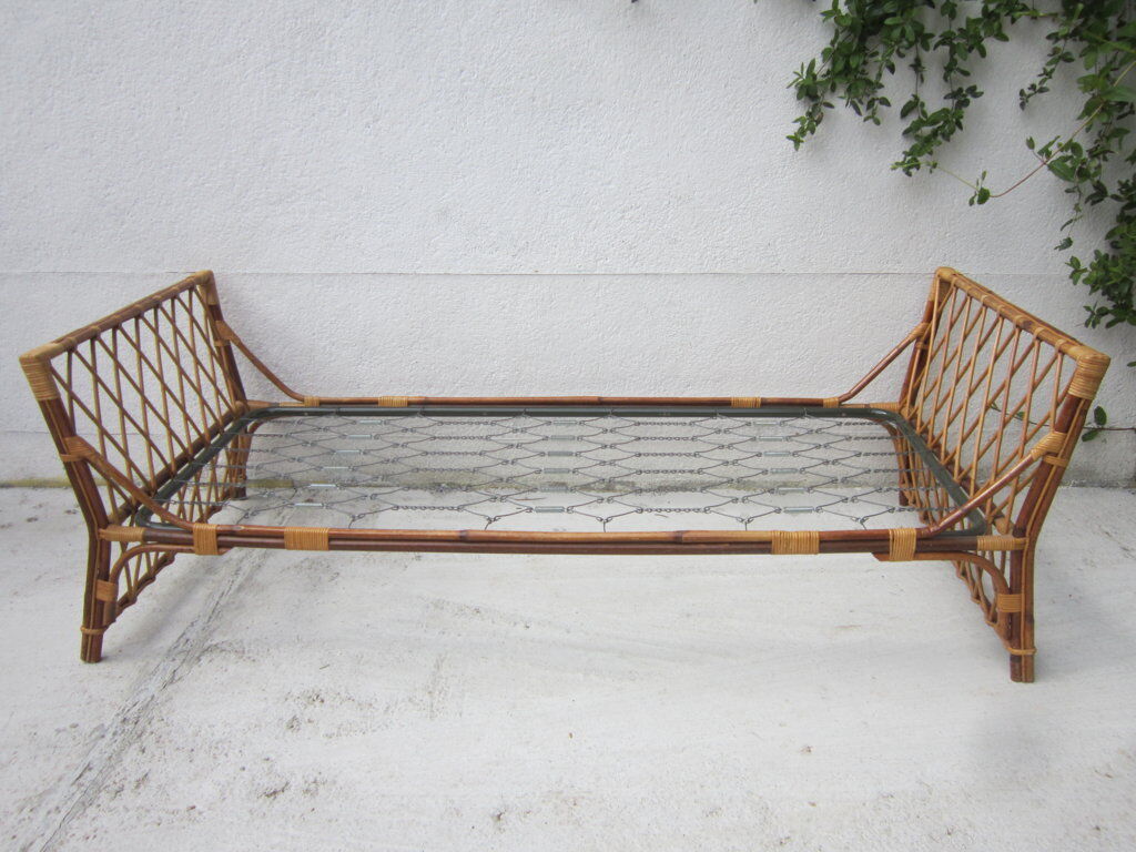 Bed with drawer rattan bed