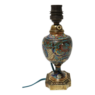 Pied de lampe en émaux cloisonné
