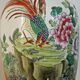 Decorative Vintage Chinese Bright Floral Vase With Pheasant Stamped On Base 3282