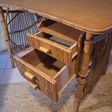 60s bamboo and rattan desk.