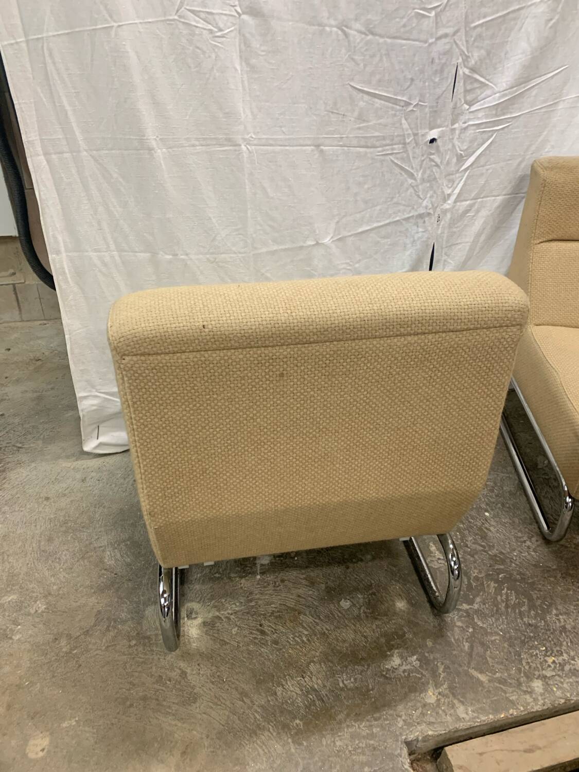 Pair of designer armchairs circa 1980