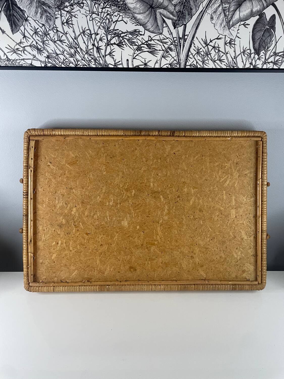 Bamboo wicker tray