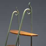 Bakery Display Rack with Iron Frame and Oak Shelves, France, 1920s