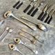 68-piece silver-plated and black ebony cutlery set with 4 velvet cases