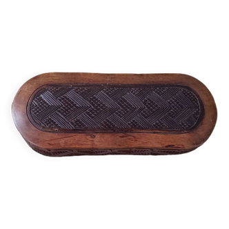 Carved wooden box