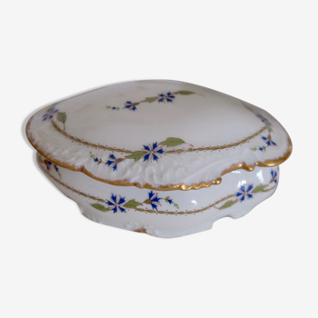 Limoges B.S porcelain jewelry box in Star of David