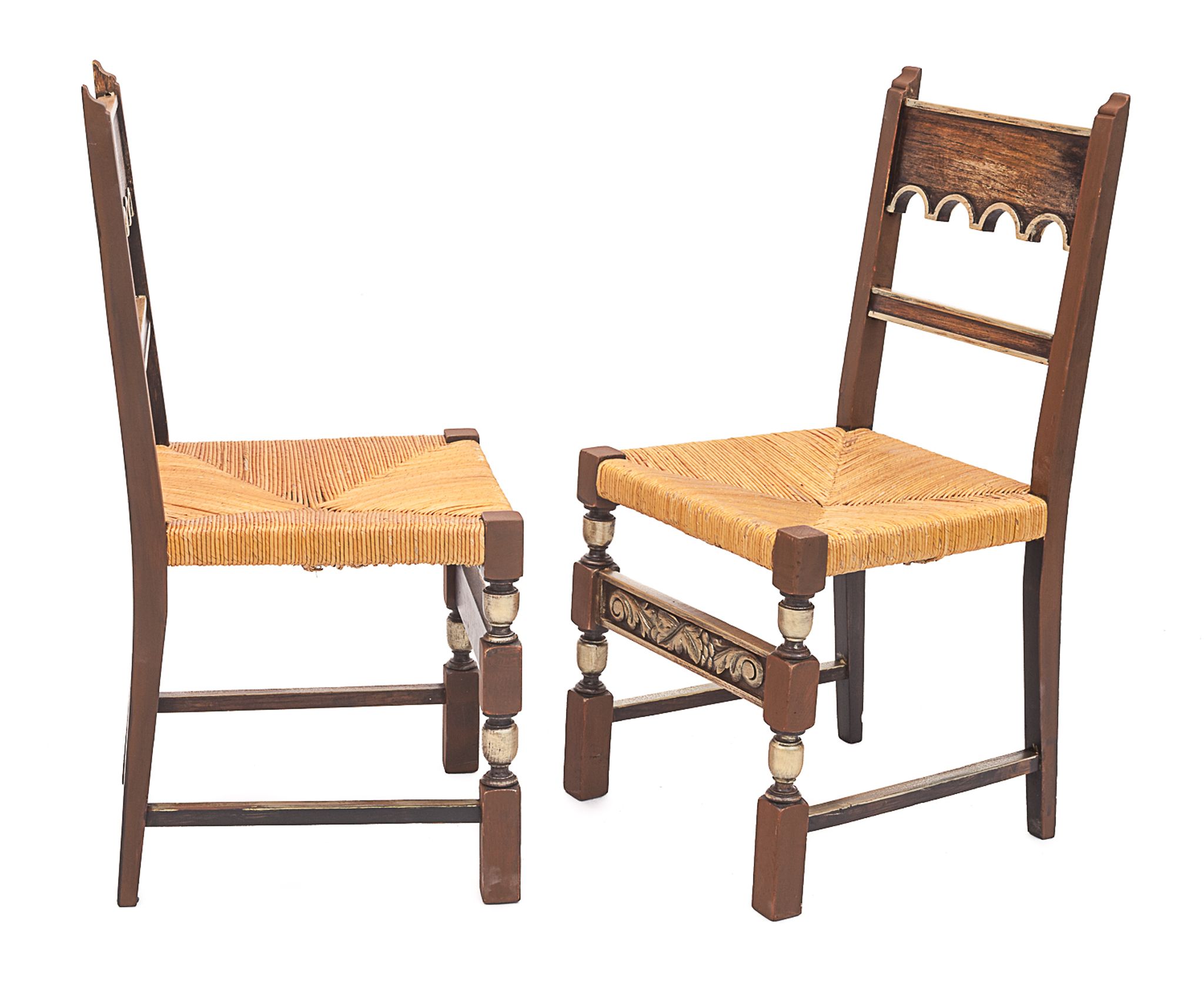 Set of 8 mulched chairs art deco 1940