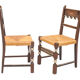 Set de 8 chaises paillées art déco 1940