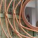 Round rattan mirror