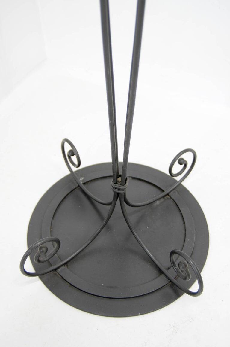 Porte-manteau en fer forgé et arbre à hall debout postmoderne italien des années 1980