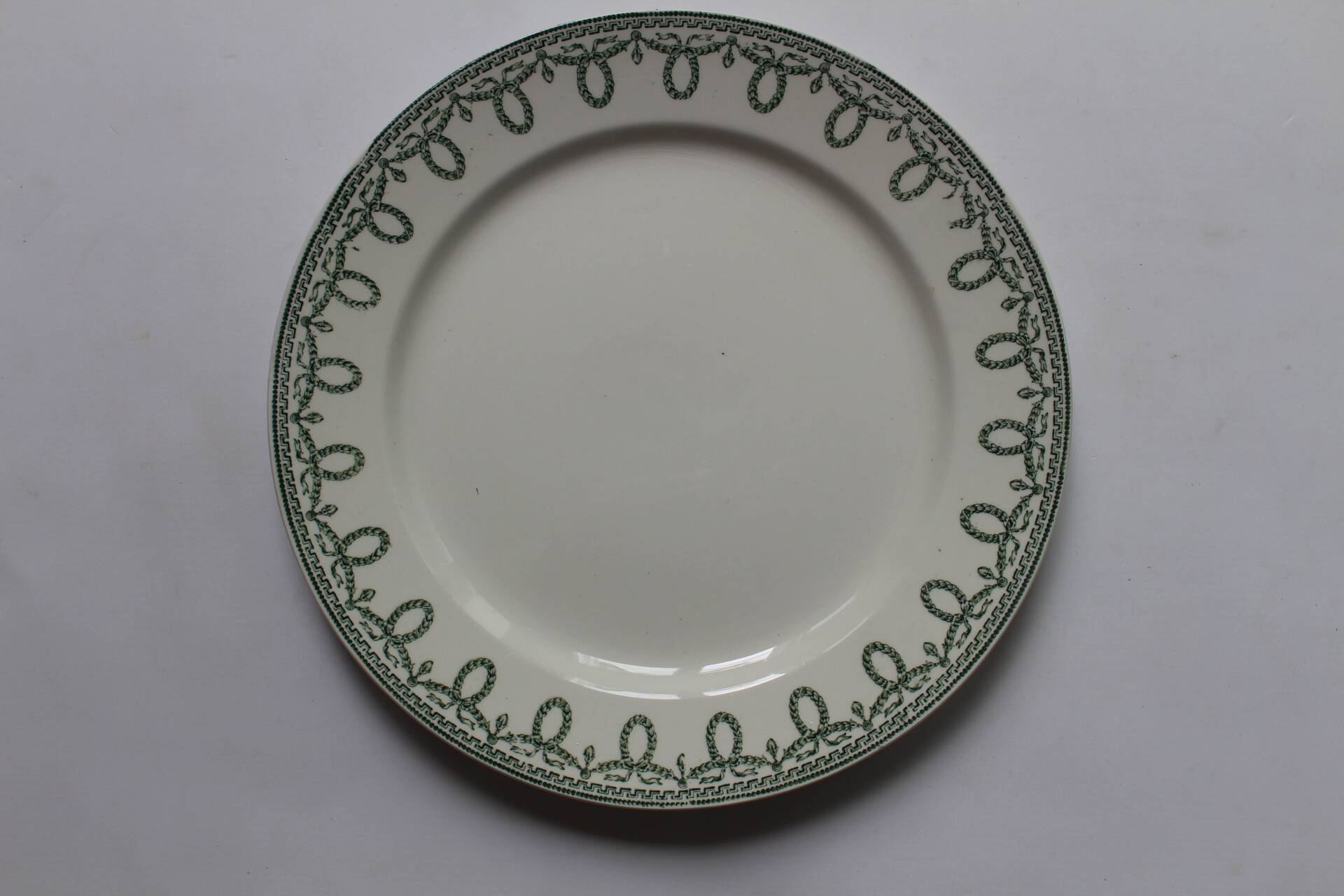 Boch Frères porcelain dinner plate, La Louvière, Bonaparte