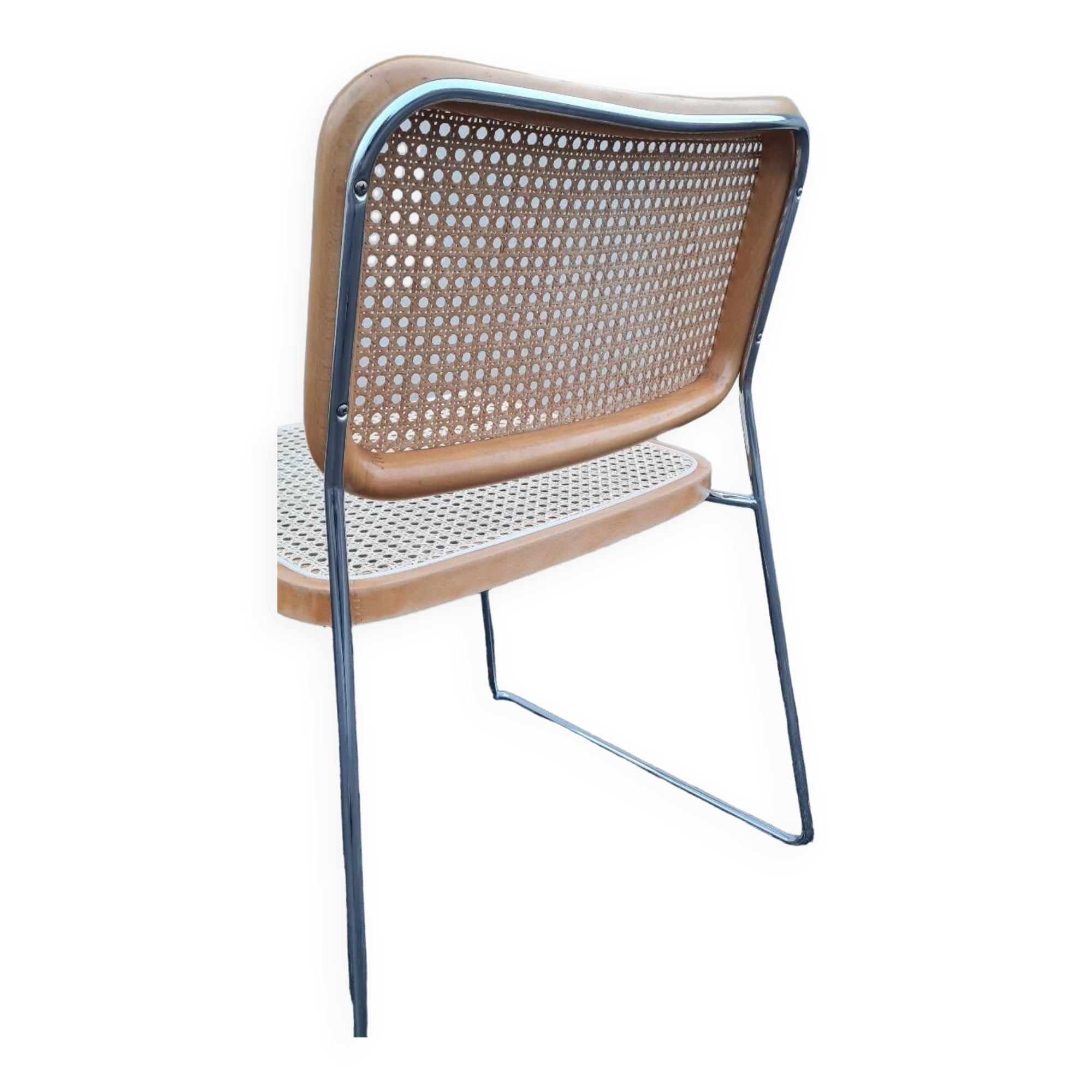 Talin chrome and cane chair