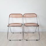 3 Plia chairs, designer Giancarlo Piretti for Anonima Castelli