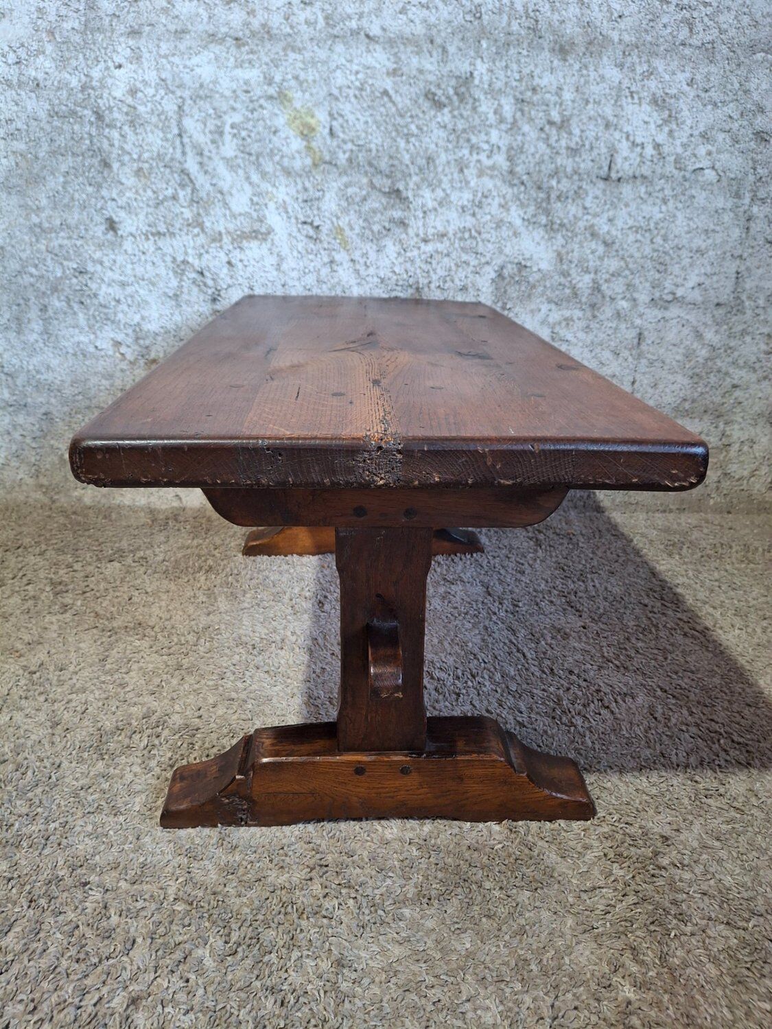 Oak coffee table in monastery style