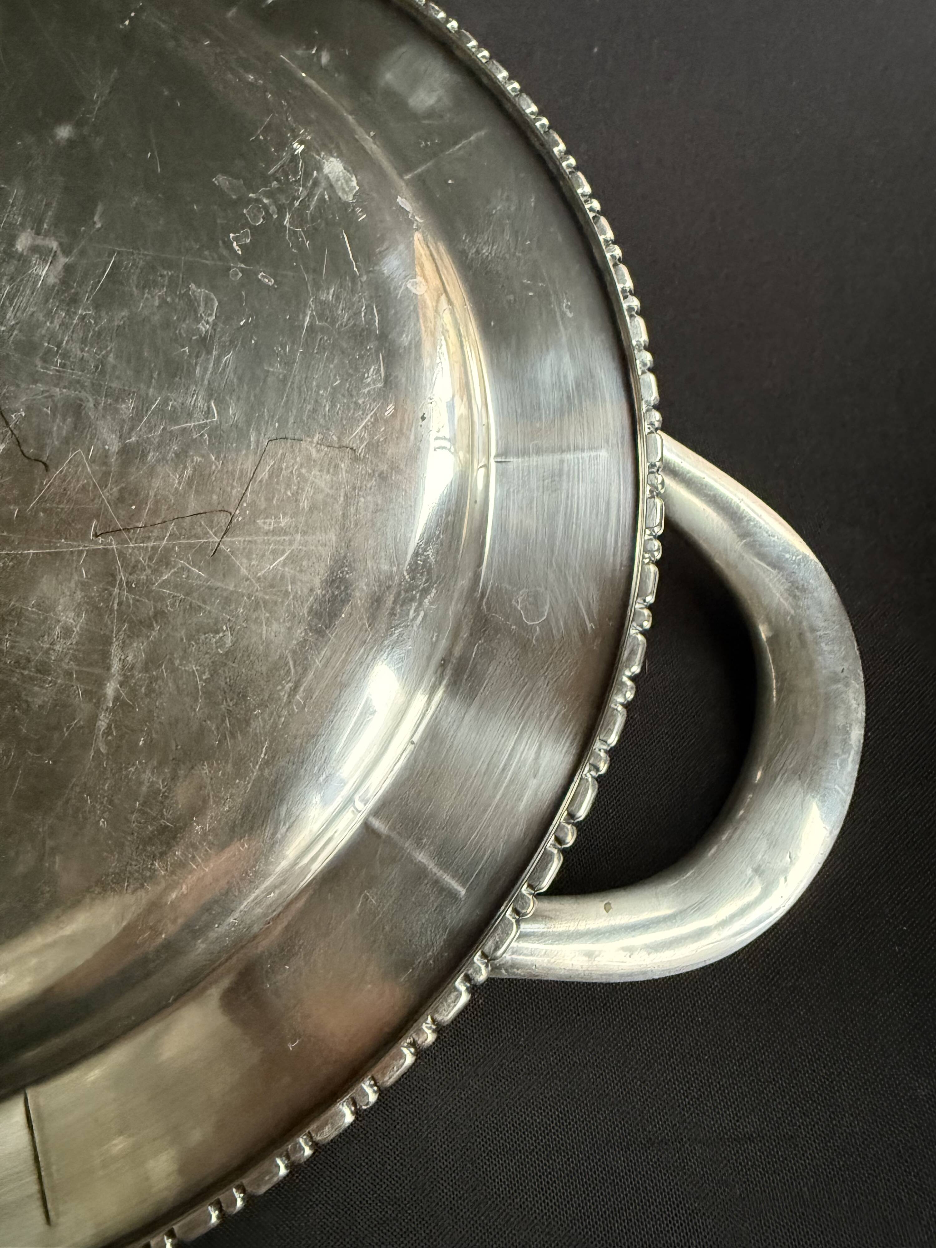 Large tray – Silver-plated metal – Goldsmith Bouillet & Bourdelle