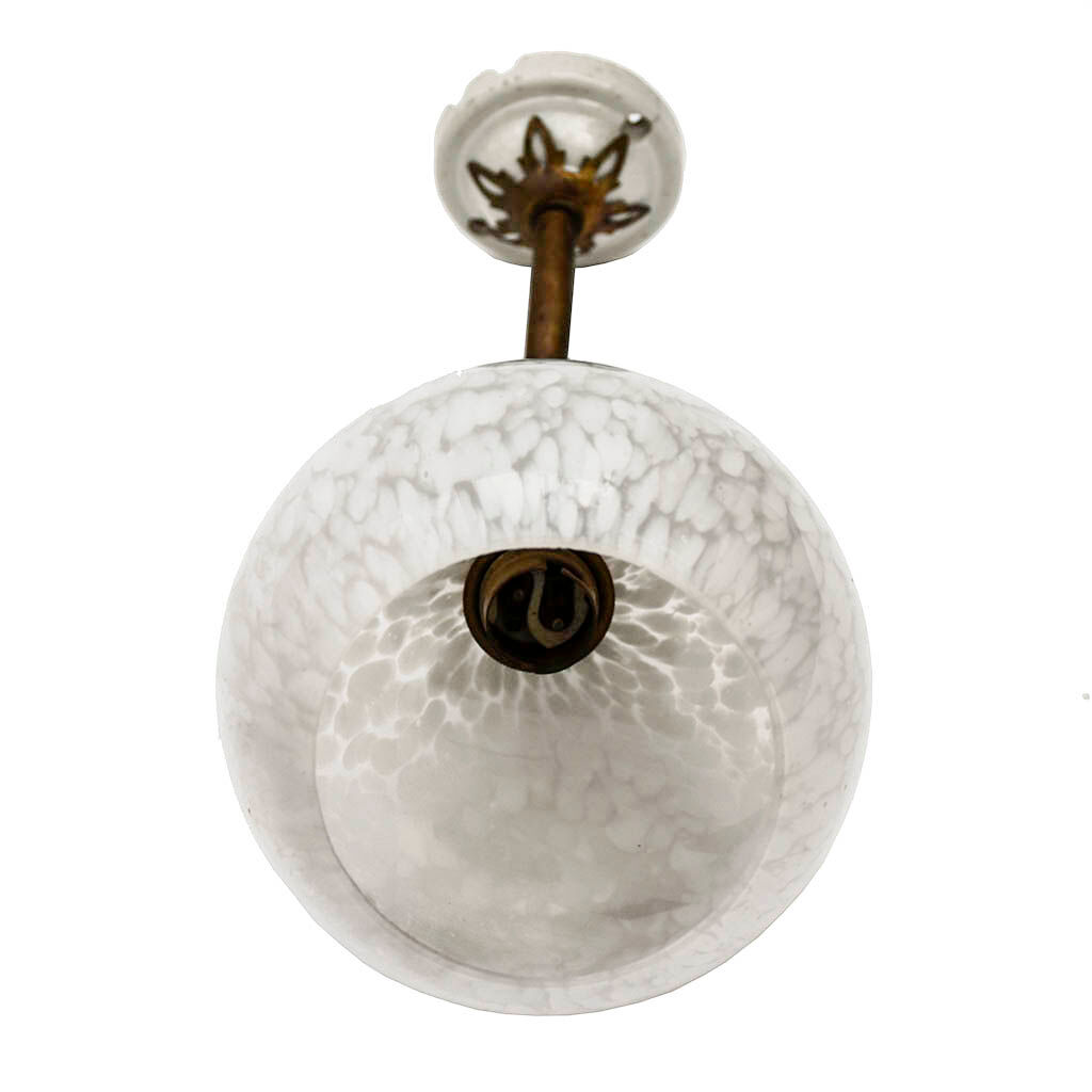 Wall sconce in brass with tulip glass old art deco