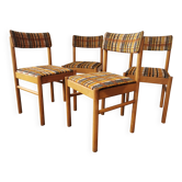 Set of 4 Baumann chairs, 70s