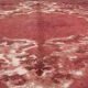 Vintage overdyed persian carpet handmade oriental red carpet - 330x400cm