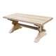 Large stripped solid oak monastery table – 200 cm
