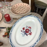 Old artisanal dish made in France Digoin Sarreguemines