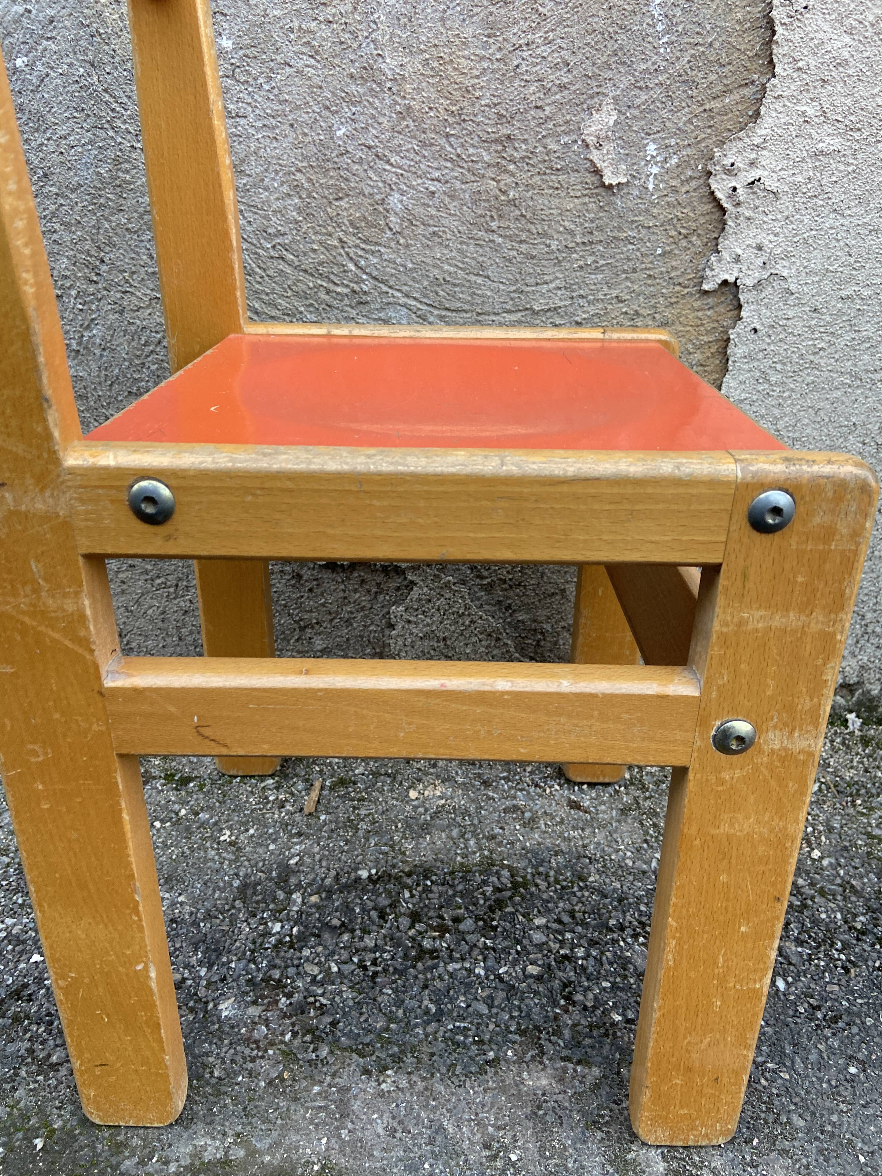 Children's chair school 70s