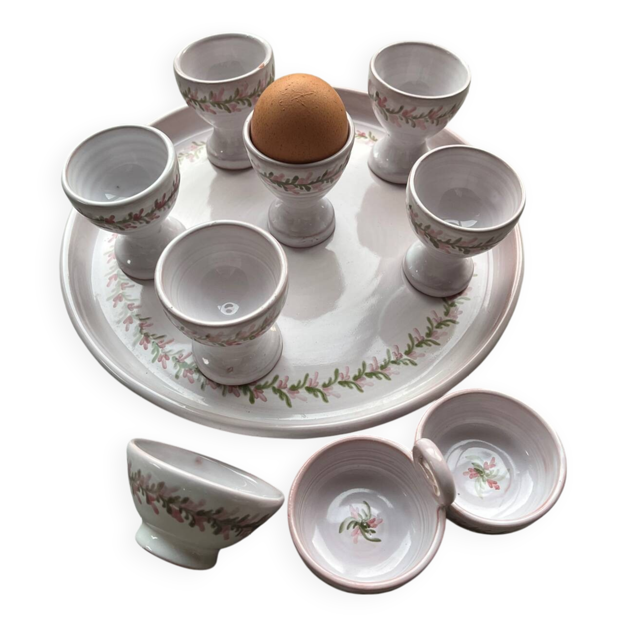 Egg cups, 9-piece service by Michel Spire