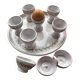 Egg cups, 9-piece service by Michel Spire