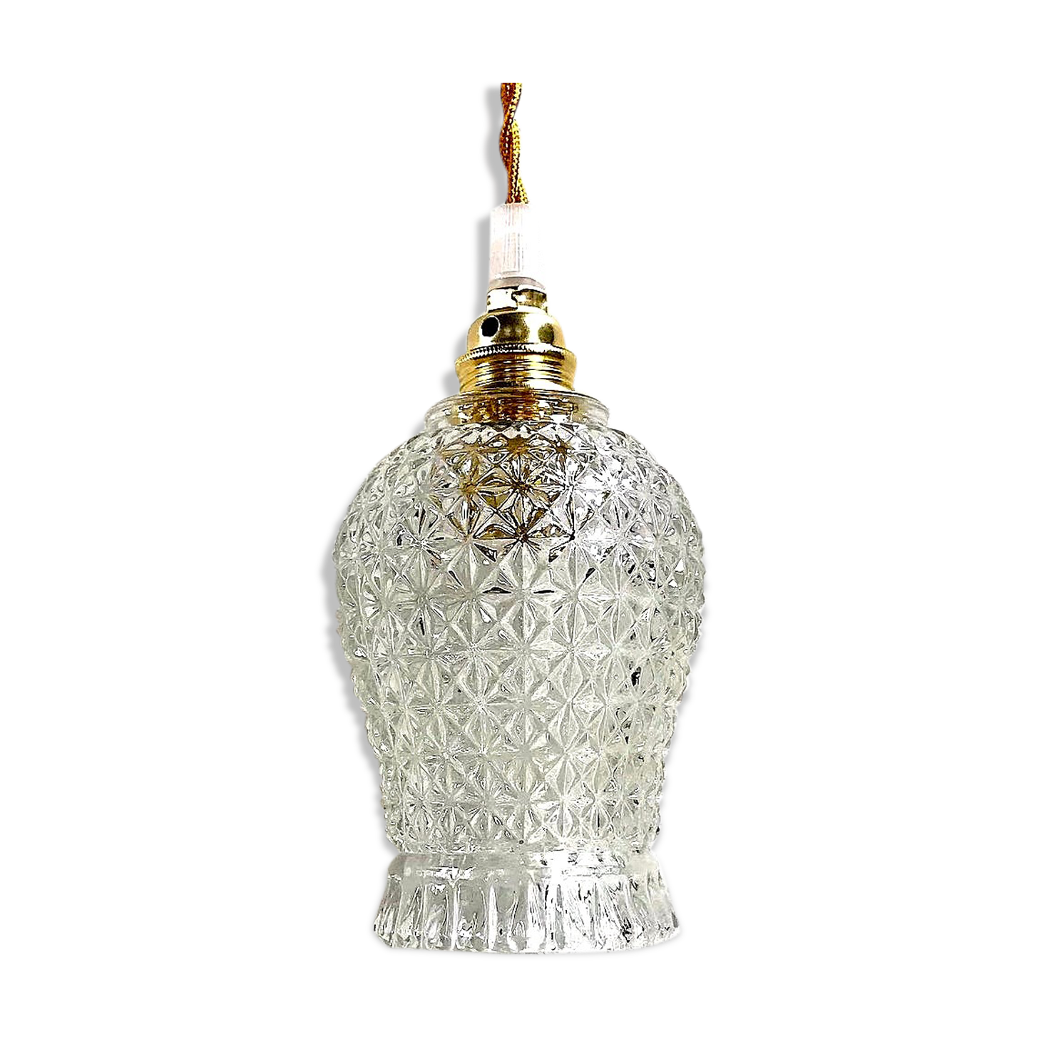 Vintage glass hanging lamp