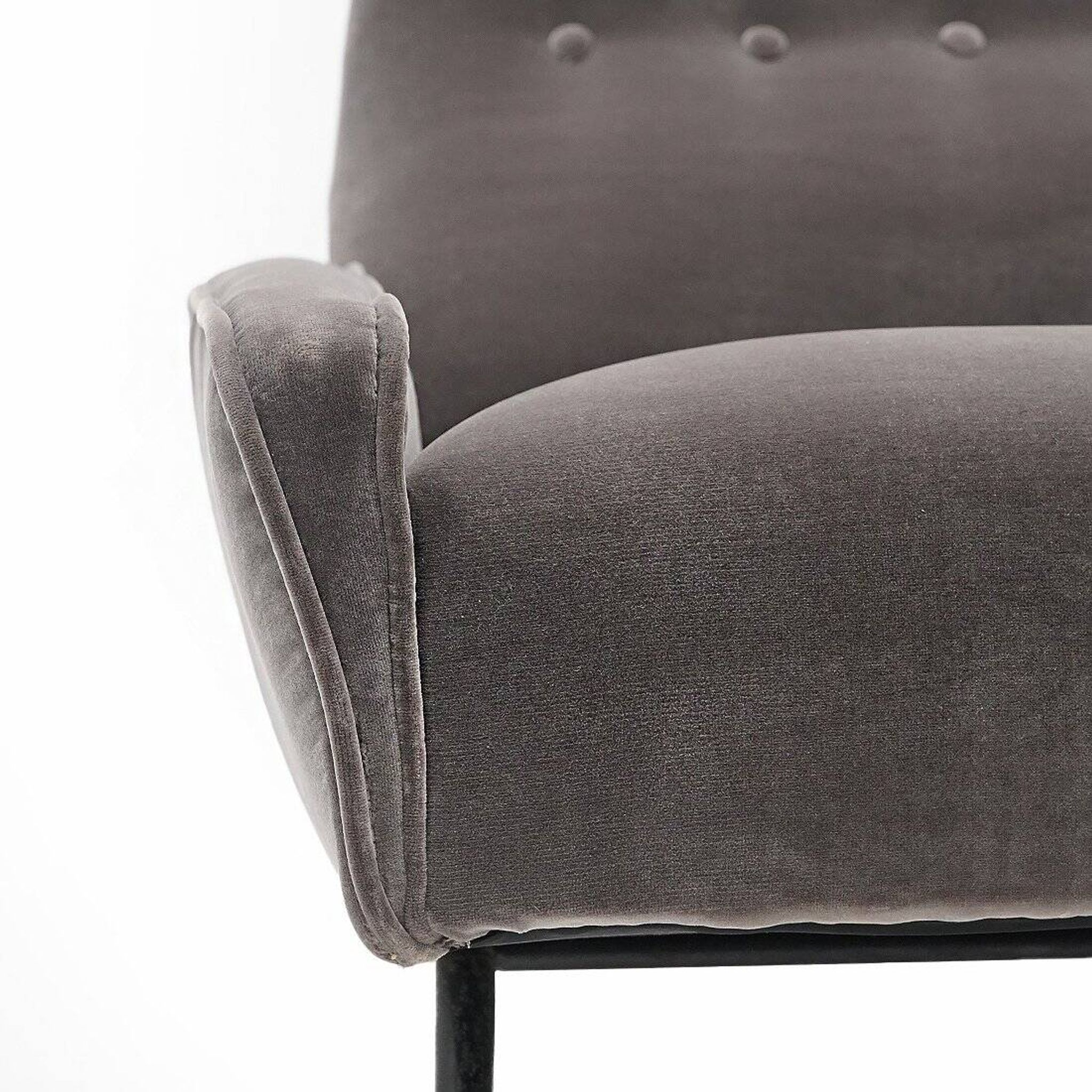 Two-seater velvet sofa by Felice Rossi, 1950s.