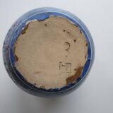 Cobalt blue glazed ceramic vase Signed Monogram NH? - H 21.5cm