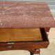 Console époque Restauration, style  Charles X en noyer avec marbre griotte