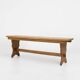 Art Deco bench in solid oak, France circa 1940