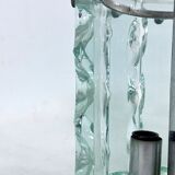 Set of two cut glass sconces by Zero Quattro, Italy 1970s