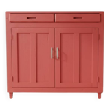 Parisian Buffet / Vintage Storage Unit – Painted Terracotta Red