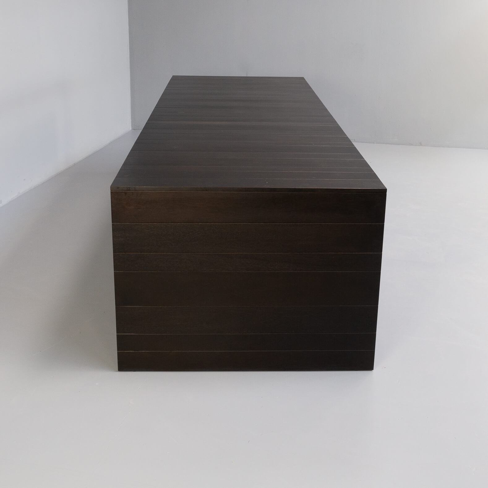 00s Henk Vos ‘black kabbes’ 300cm dining table for Linteloo