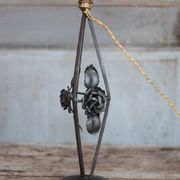 Vintage wrought iron lamp, table lamp, ironwork, lamp