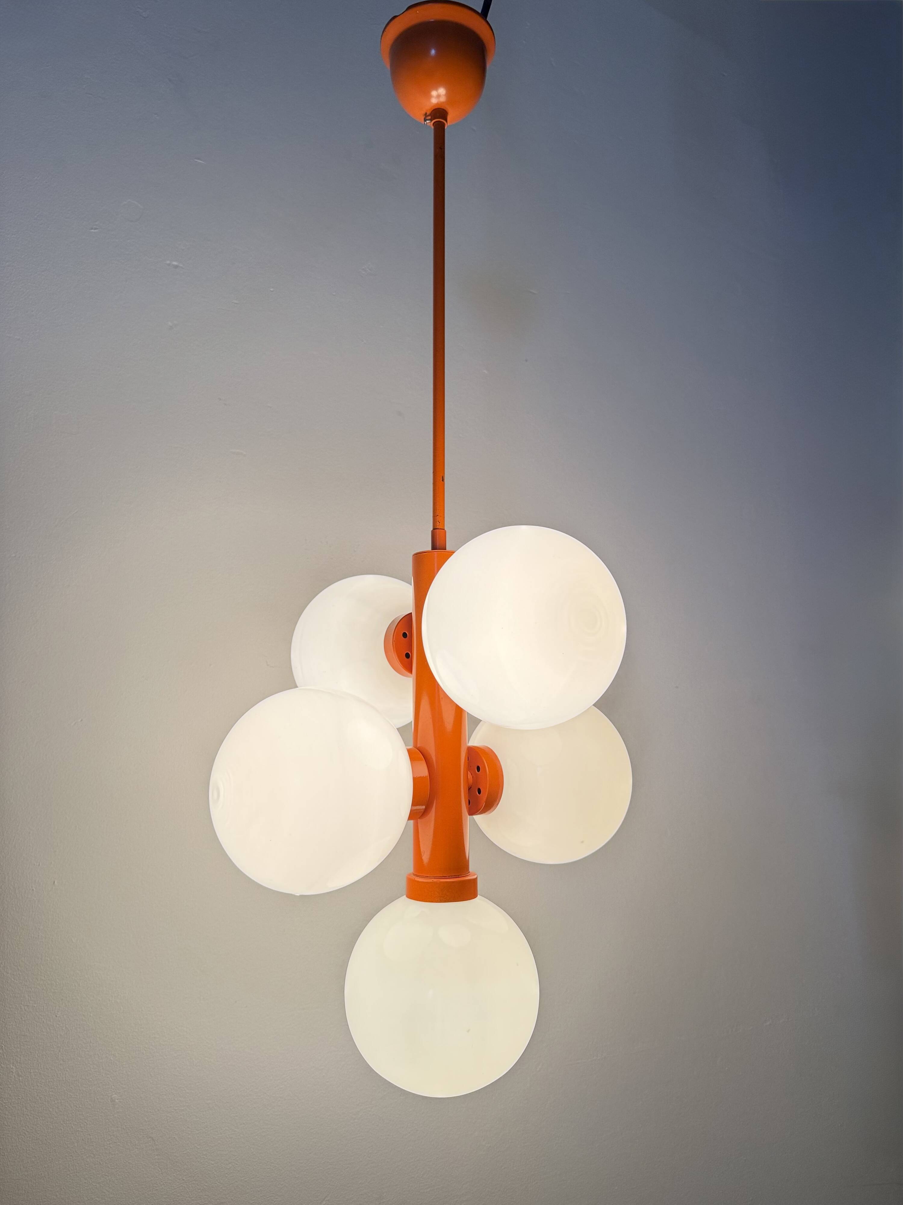Mid-century atomic sputnik pendant lamp , 1970s