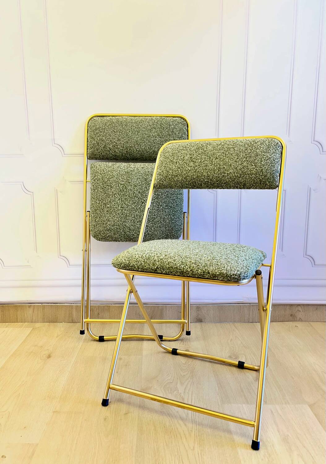 Paire de chaises Lafuma vintage restaurées – design années 70