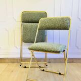 Paire de chaises Lafuma vintage restaurées – design années 70