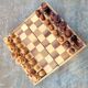 Jeu d'échecs en bois de style art déco