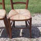 6 antique mulched chairs