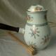 Limoges porcelain chocolatiere with its moussoir